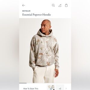 Abercrombie camo popover hoodie